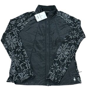 Smartwool Smartloft 60 Jacket Black Digital Snowflake Pattern Large Women’s NWT
